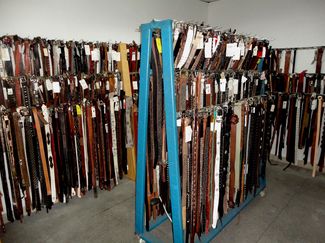 Leather belts Showroom