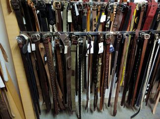 Leather belts Showroom